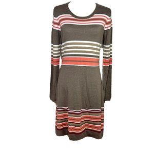 Aventura Long Sleeve Striped Sweater Dress M